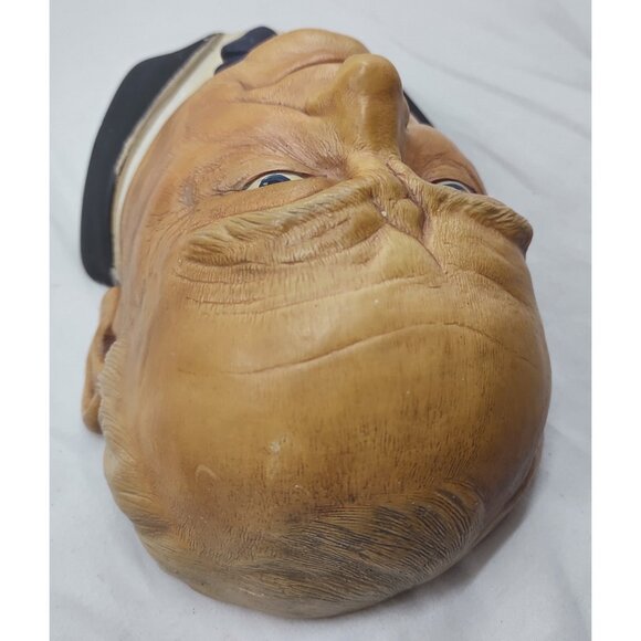 Vintage Winston Churchill Chalkware Wall Plaque Bust Hand Painted - Picture 4 of 6
